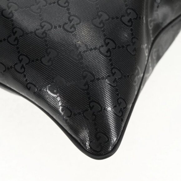 GUCCI GG implementation Shoulder Bag PVC Black Silver 201446 Auth am9344V - Picture 3 of 16